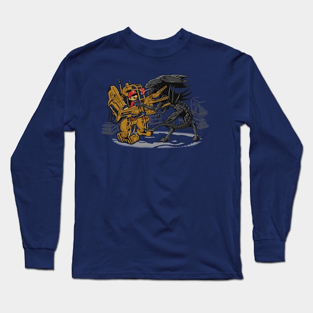 Alien Fighting Long Sleeve T-Shirt by benchen